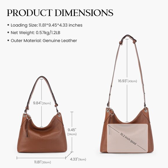 Soft Slouchy Real Leather Crossbody Purse – Perfect for Everyday Elegance - Picture 5 of 6